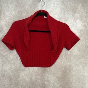 Autumn Cashmere‎ Cropped Knit Shrug Womens XS Cranberry Knit